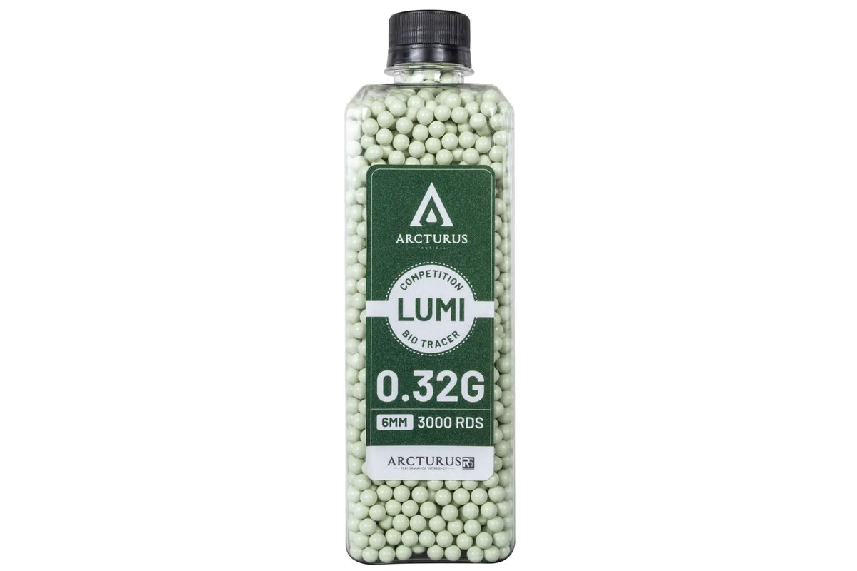 Arcturus RS® LUMI PLA TRACER Match Grade 0.32 g, 3000 kpl pullo - vihreä valojuovakuula