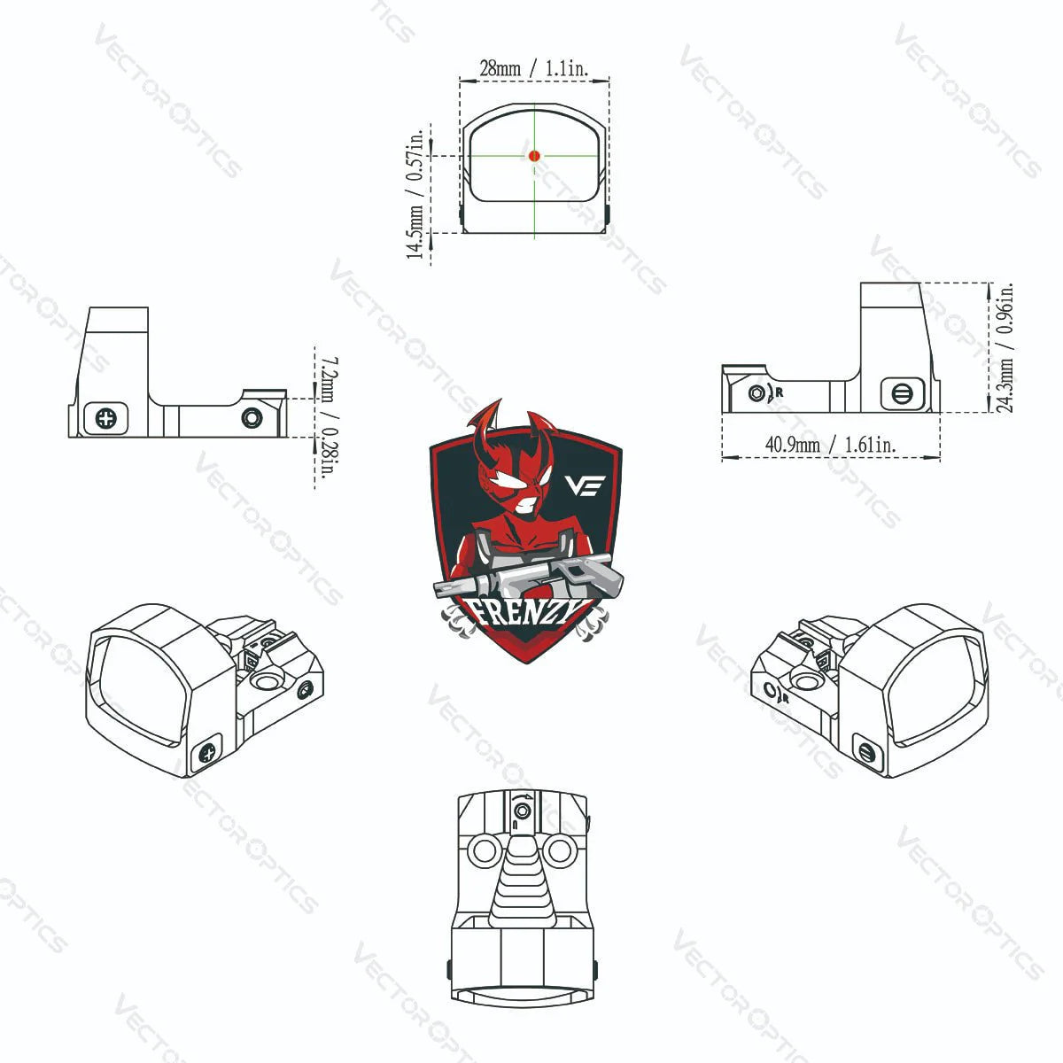 Vector Optics Frenzy-S 1x17x24 MIC Red dot sight
