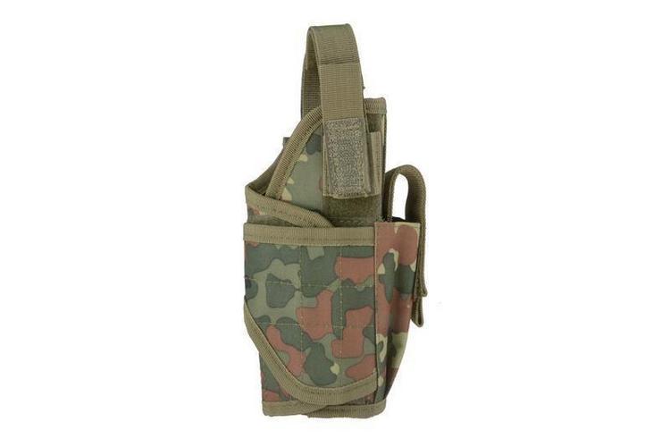Universal Pistol Thigh Holster with Magazine Pocket - flecktarn