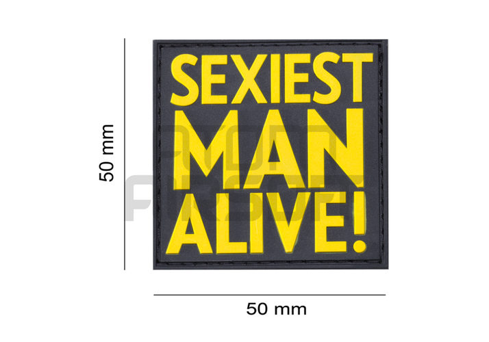 "Sexiest Man Alive" PVC velcromerkki - värillinen