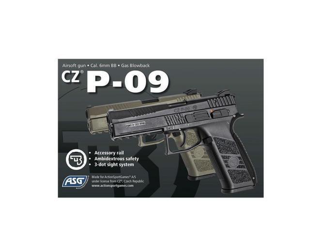 CZ P-09 GBB kaasupistooli (komposiittiluisti) - FDE