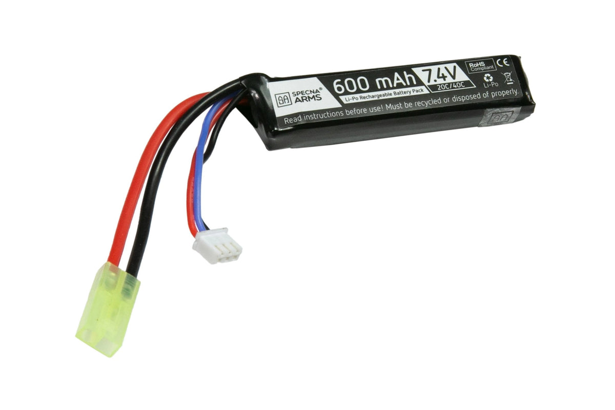 Specna Arms LiPo Battery 7.4V 600mAh 20/40C PDW - Small Tamiya