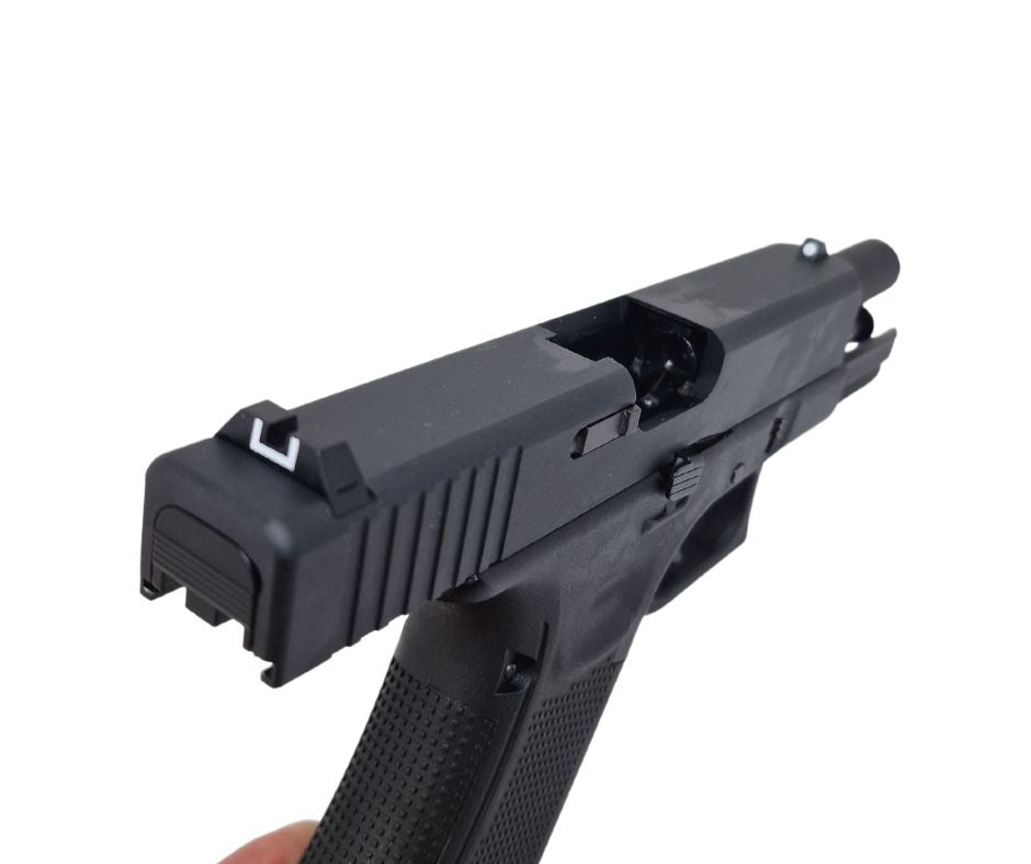 WE G series 19X Gen.5 GBB kaasupistooli, metalliluisti