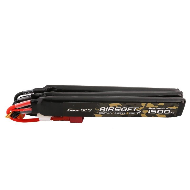 LiPo-akku 11,1V 1500mAh 3S/25C nunchuck, T-plug/Deans