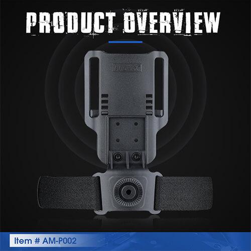 Pistoolikotelon duty drop kiinnike