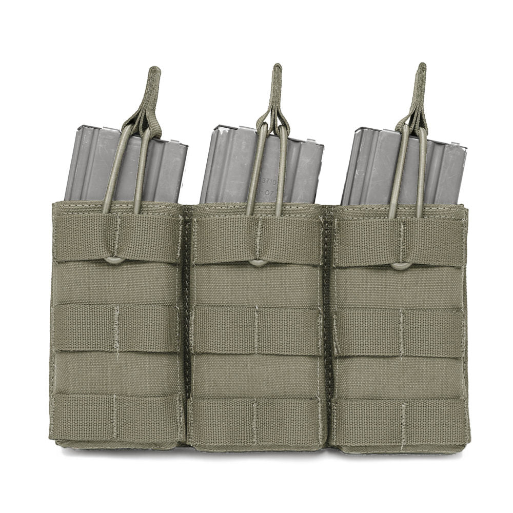 AR 5.56mm open top lipastasku kolmelle lippaalle - ranger green