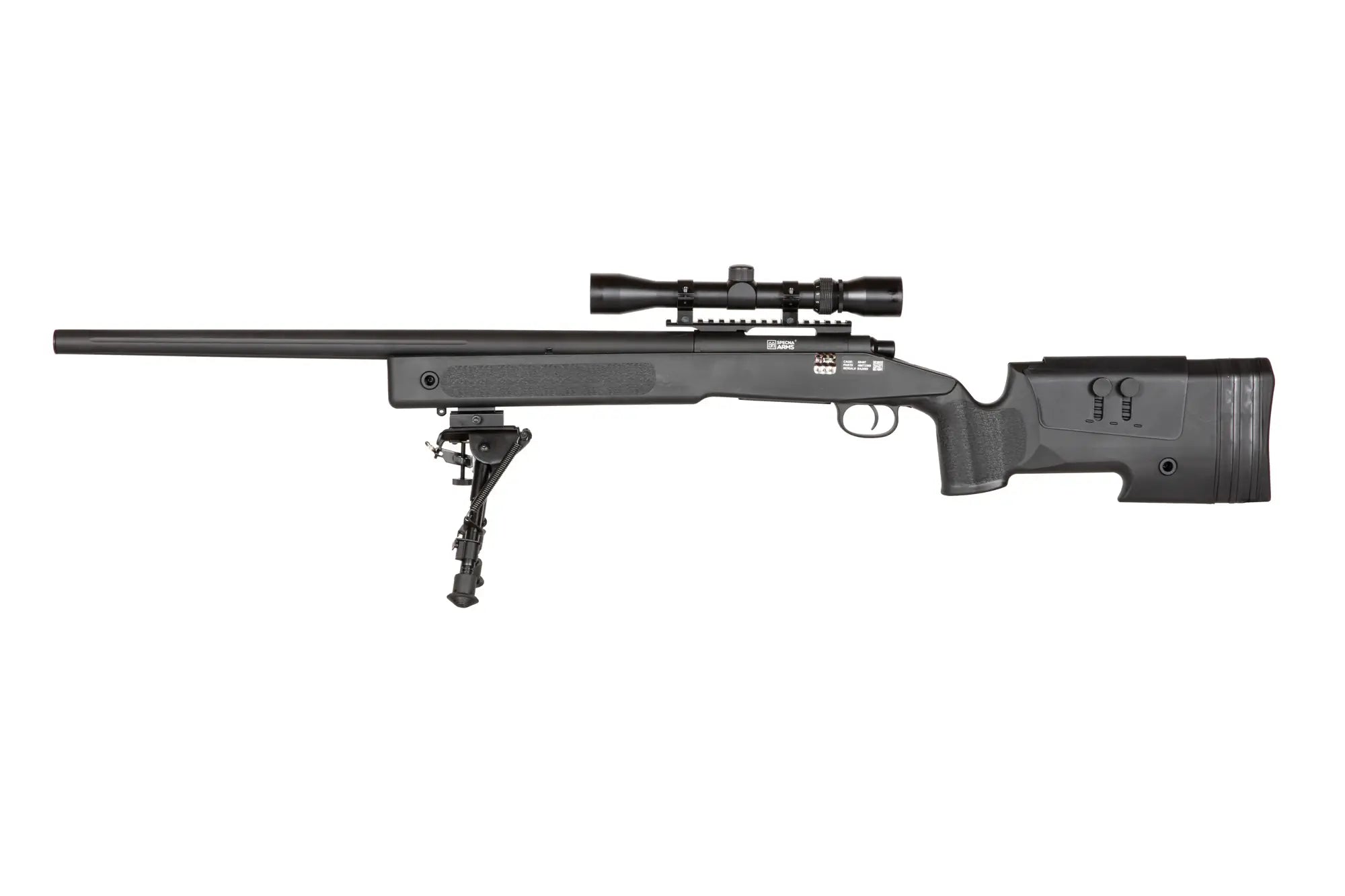 Specna Arms SA-S02 CORE™ High Velocity Sniper Rifle Replica with Scope and Bipod - Black