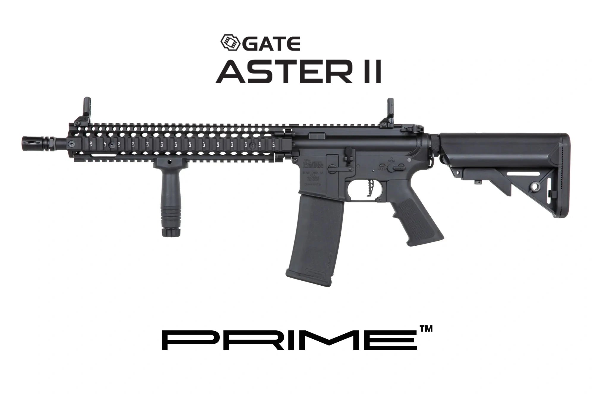Daniel Defense® SA-P26 Prime Aster II ETU harjattomalla moottorilla – musta