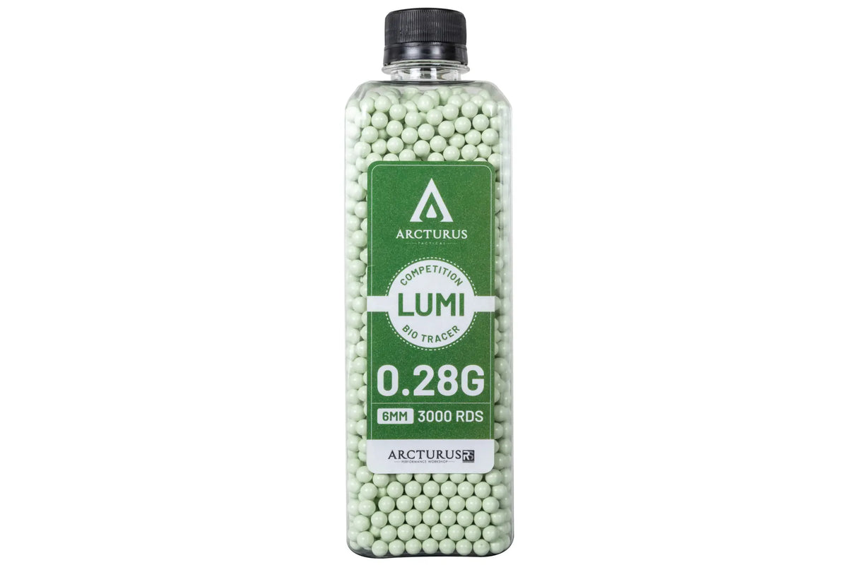 Arcturus RS® LUMI PLA TRACER Match Grade 0.28 g, 3000 kpl pullo - vihreä valojuovakuula
