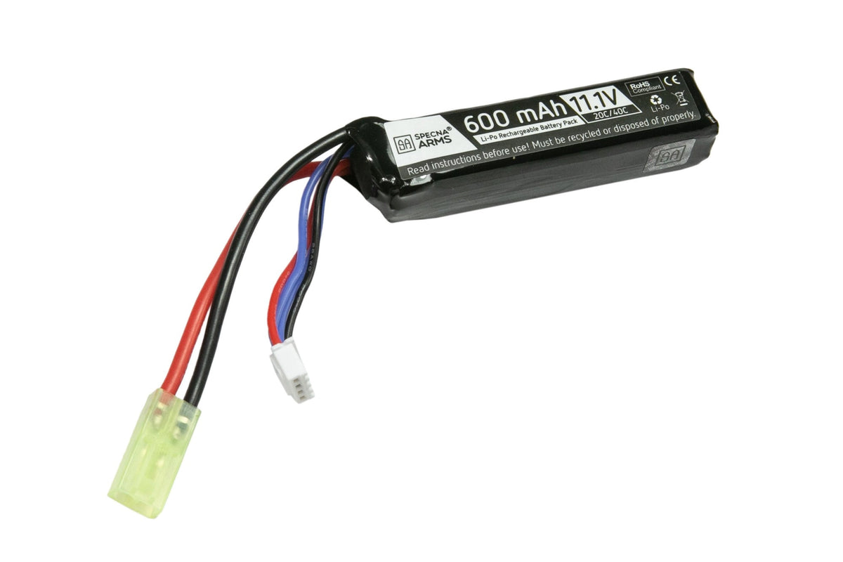 Specna Arms LiPo Battery 11.1V 600mAh 20/40C PDW - Small Tamiya