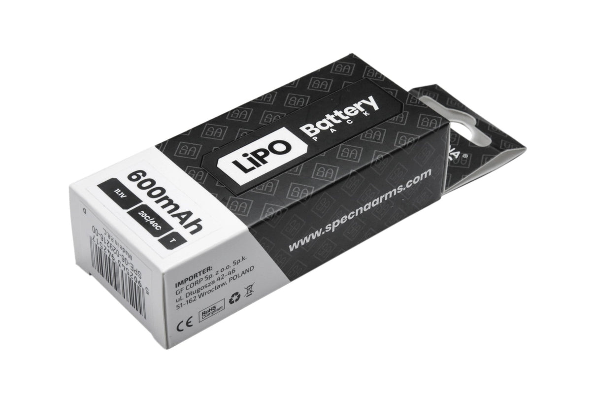 Specna Arms LiPo Battery 11.1V 600mAh 20/40C PDW - Small Tamiya