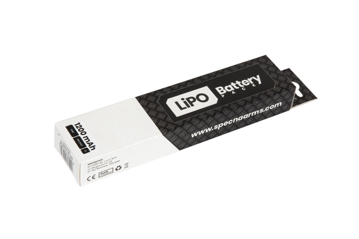 Specna Arms LiPo Battery 7,4V 1200mAh 20C/40C AK - T-plug/Deans