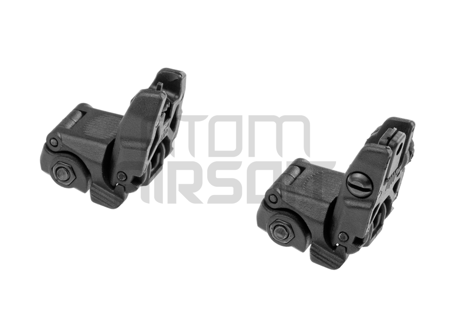 FMA FBUS flip-up etu- ja takatähtäin, Gen 2 - musta