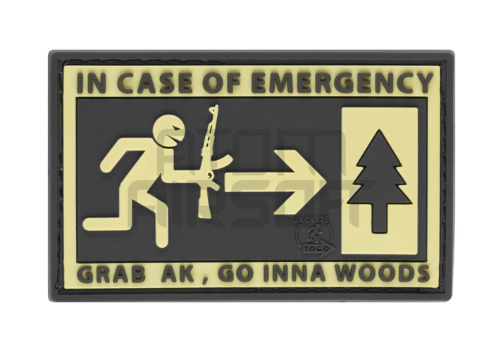 JTG "Emergency" PVC velcromerkki