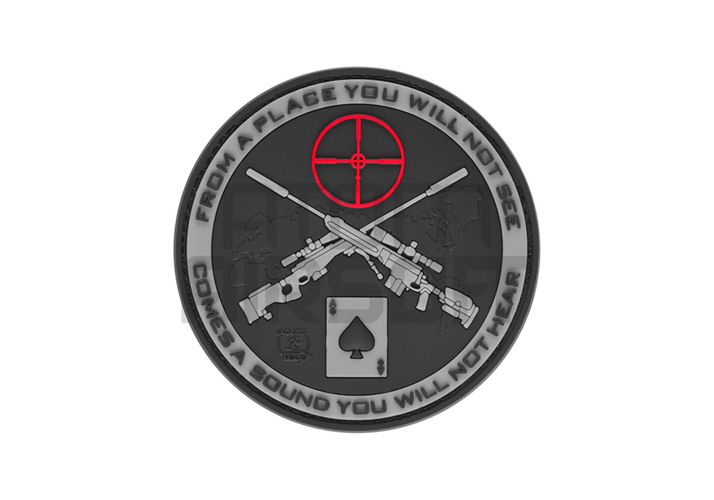 JTG Sniper PVC velcromerkki – musta/harmaa