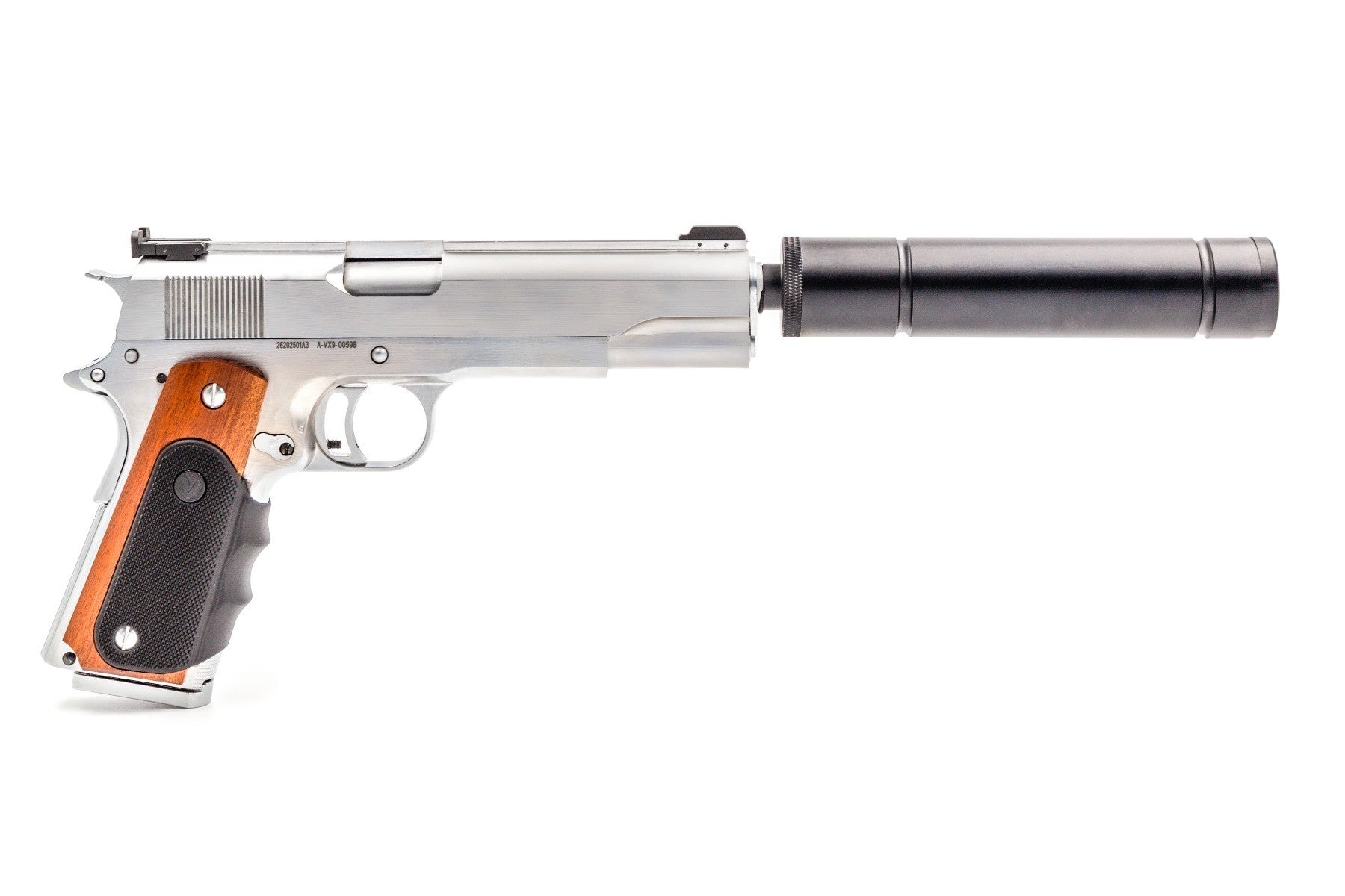 Agency VX-9 kaasupistooli - krominen