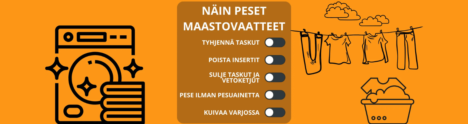Kuinka pestä maastovaatteet oikein? - Näin varmistat vaatteiden pitkäikäisyyden!