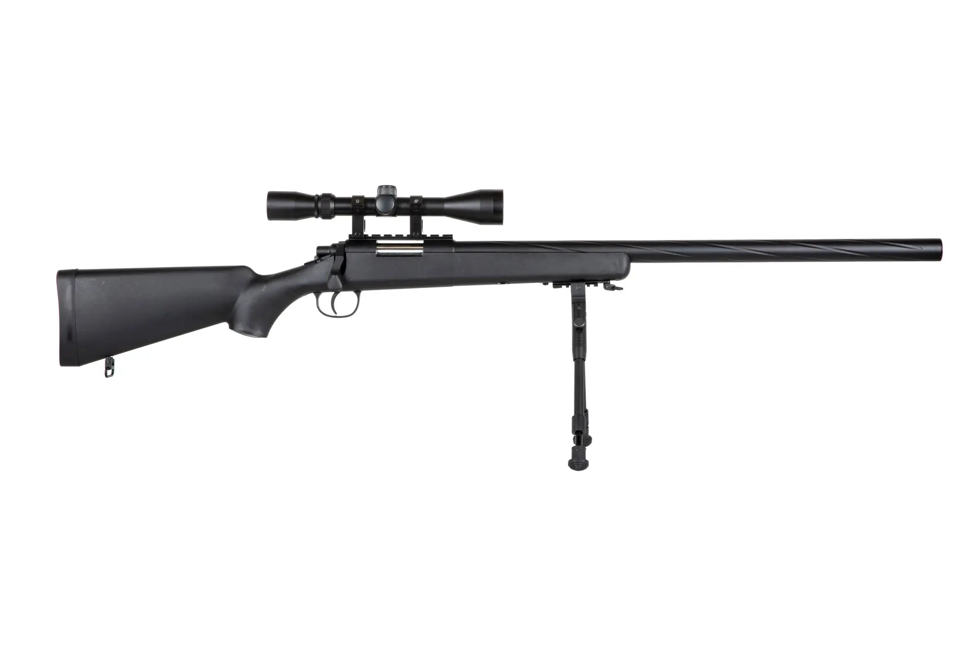 Specna Arms SA-S12 sniper airsoft rifle with scope and bipod - Black
