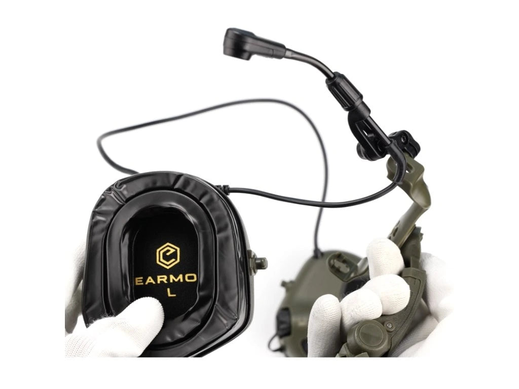 EARMOR M16A kiskokiinnike Earmor M31/M32 PLUS -kuulosuojaimille ARC-kiskoihin - musta