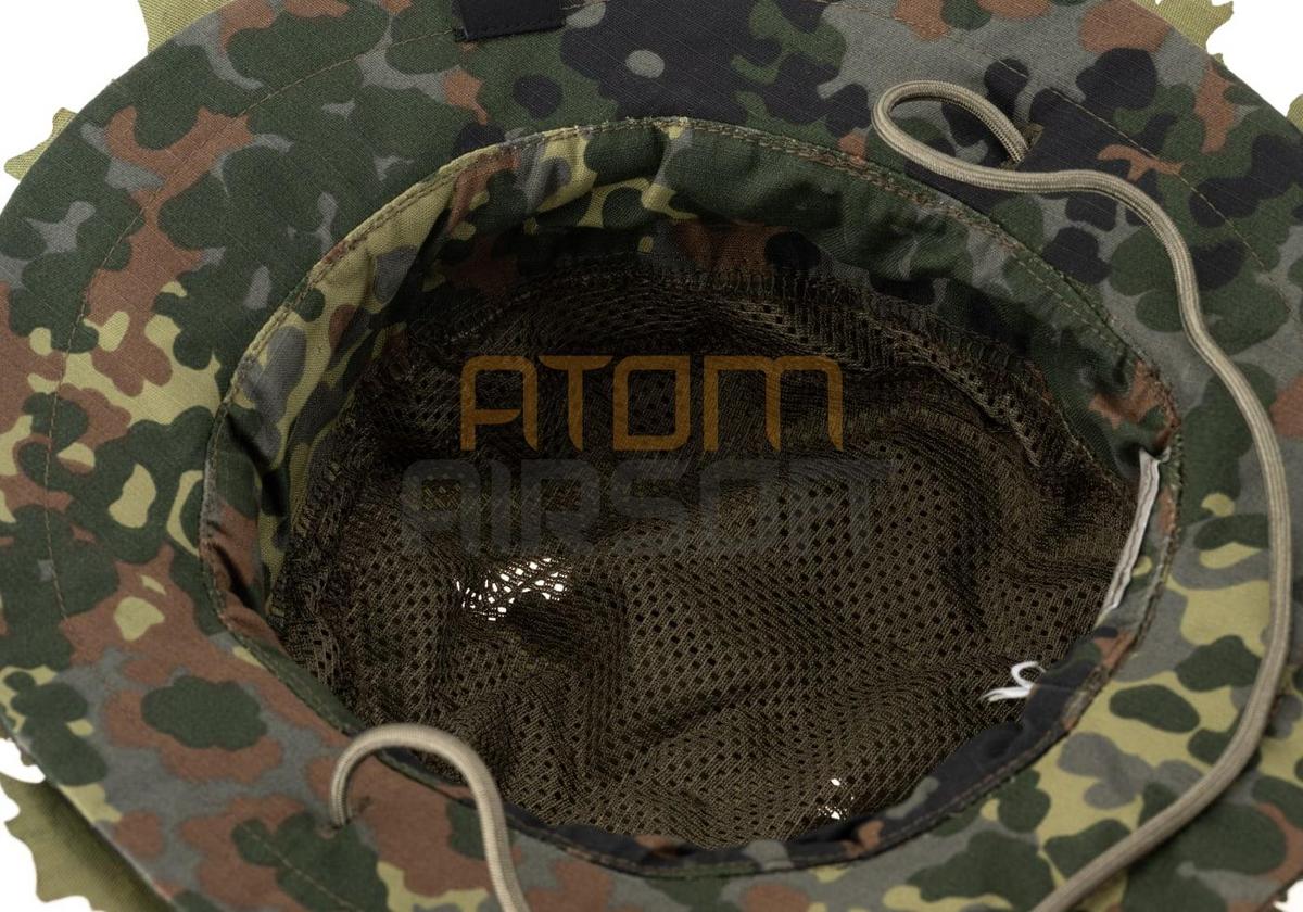 Boonie hat, with camouflage leaves - Flecktarn
