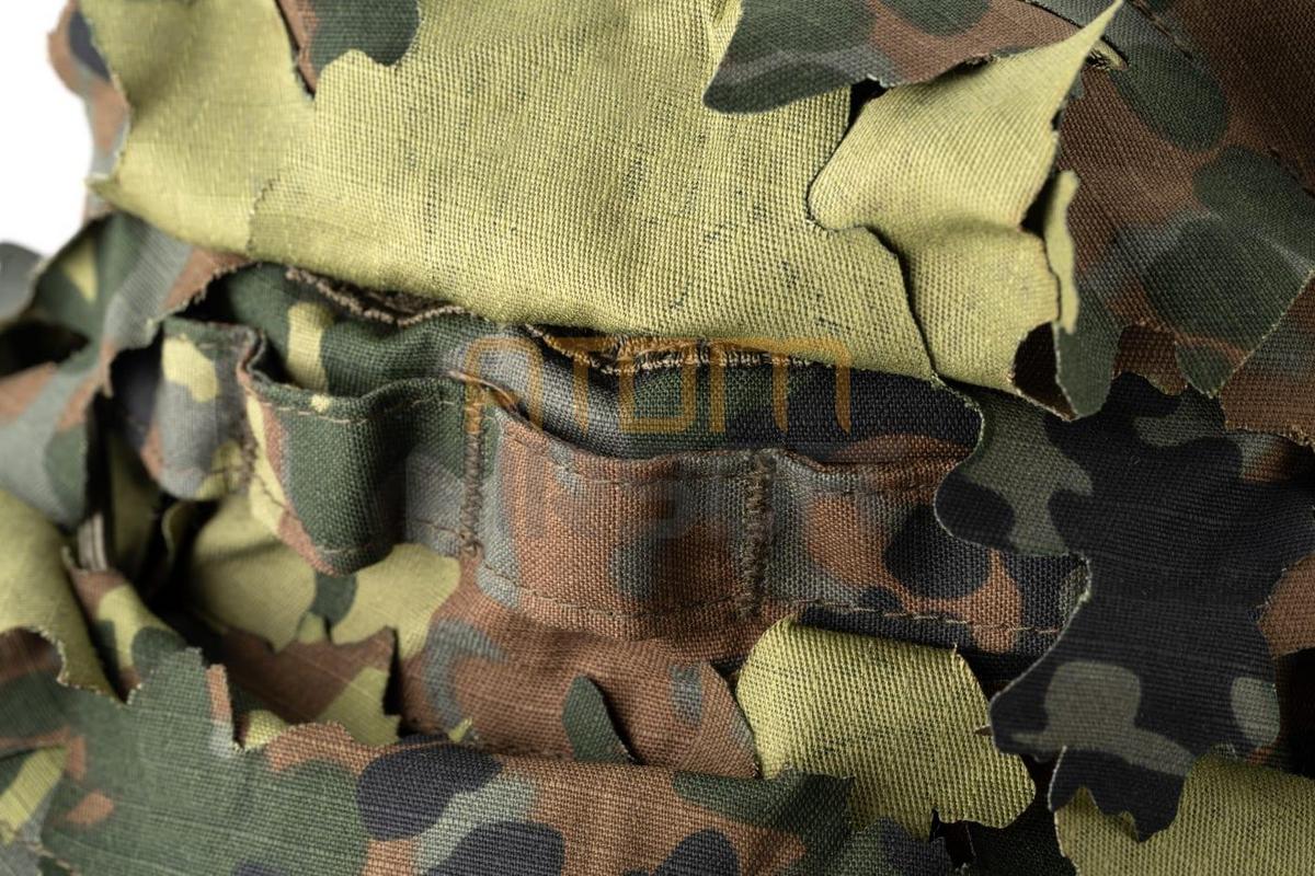 Boonie hat, with camouflage leaves - Flecktarn