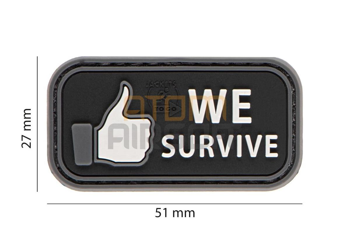 "We Survive" PVC velcromerkki