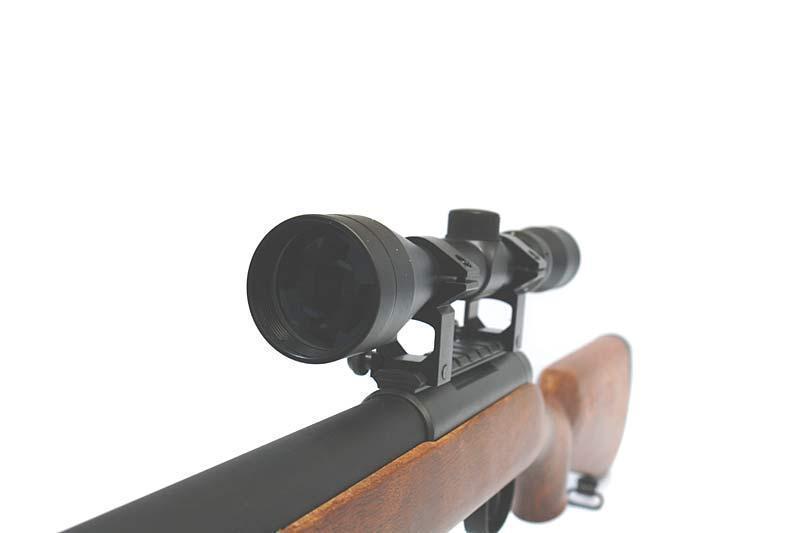 MB03EL bolt-action sniper rifle with scope and forelegs