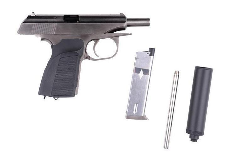 Makarov 654K äänenvaimentimella, GBB - hopea