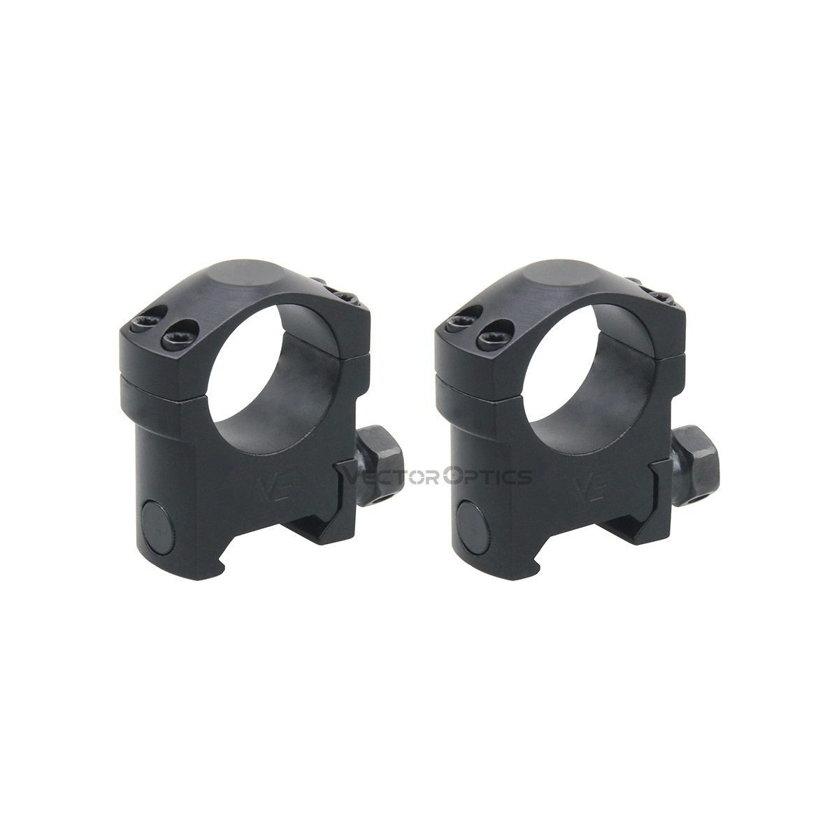 25,4 mm 1" keskikorkeat kiväärin tähtäinrenkaat