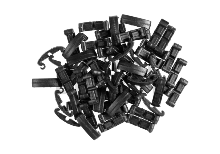 Rail protection clips, 60 pcs - black