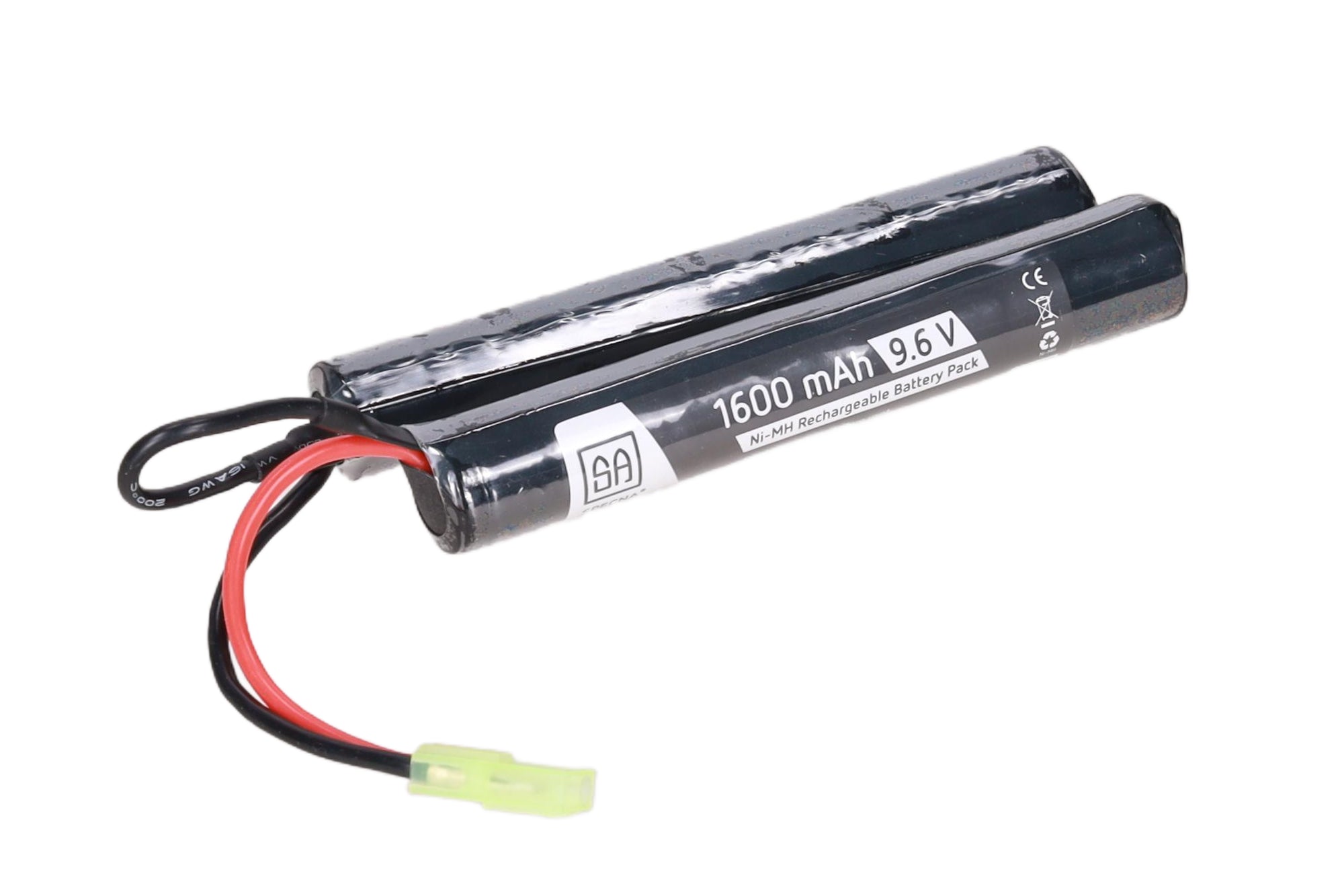 Specna Arms 9.6V 1600mAh 2-piece "nun-chuck" crane battery - mini connector