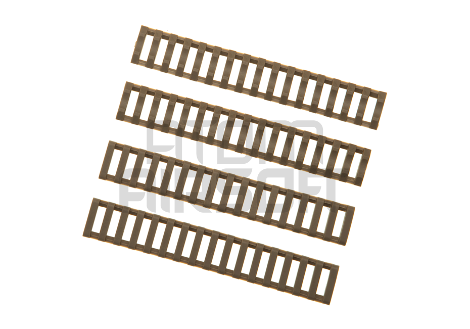 Ladder rail cover, kumiset kiskopanssarit, 18 pykälää - Dark Earth