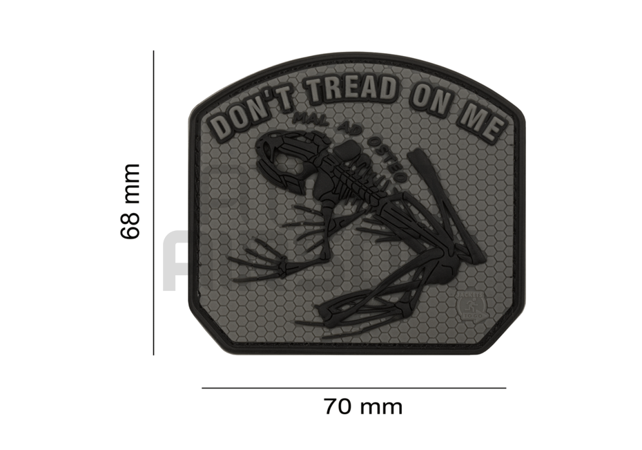 "Don't Tread on me Frog" velcro tag - ranger green