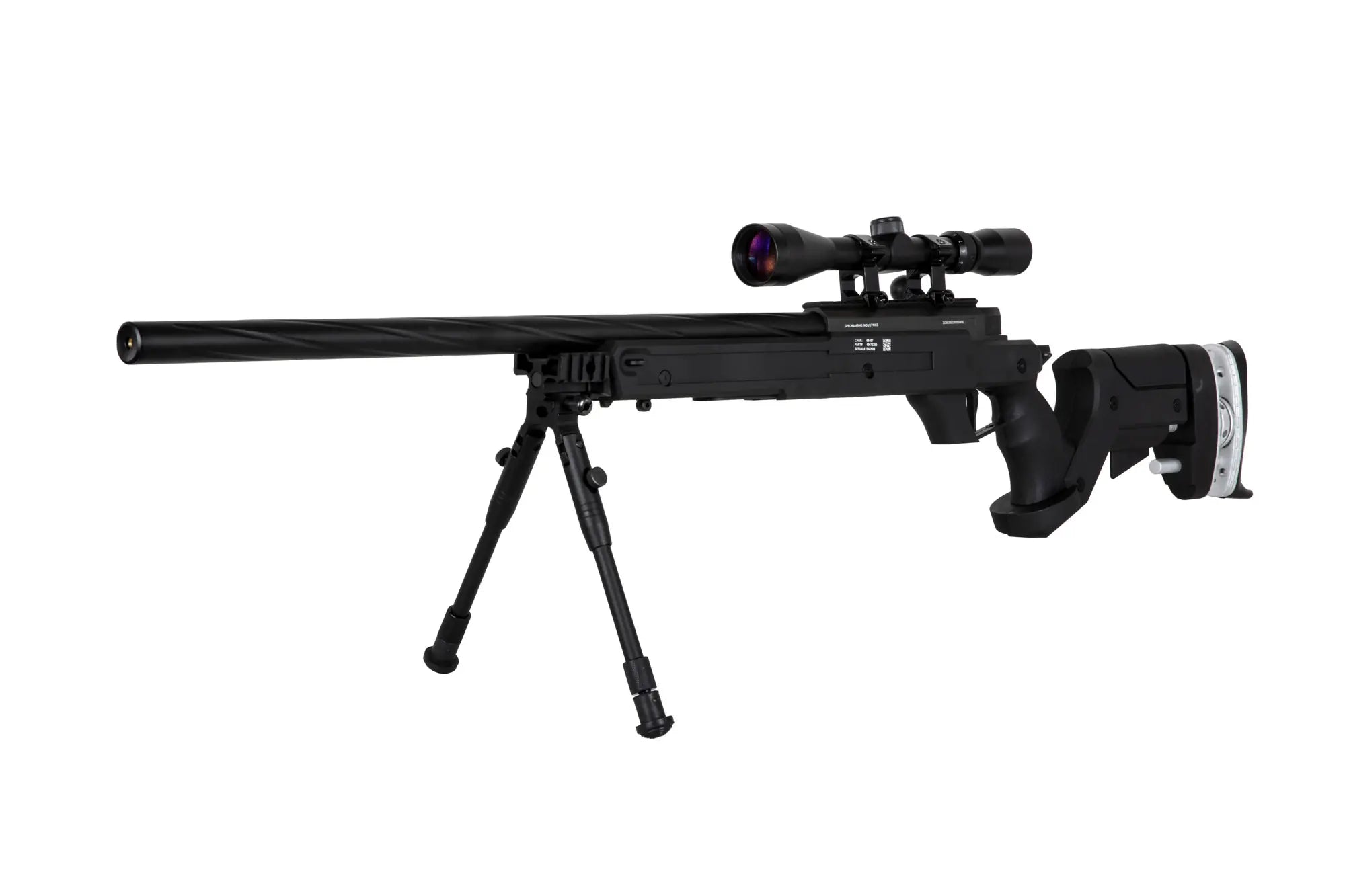 Specna Arms SA-S13 sniper airsoft rifle with scope and bipod - Black