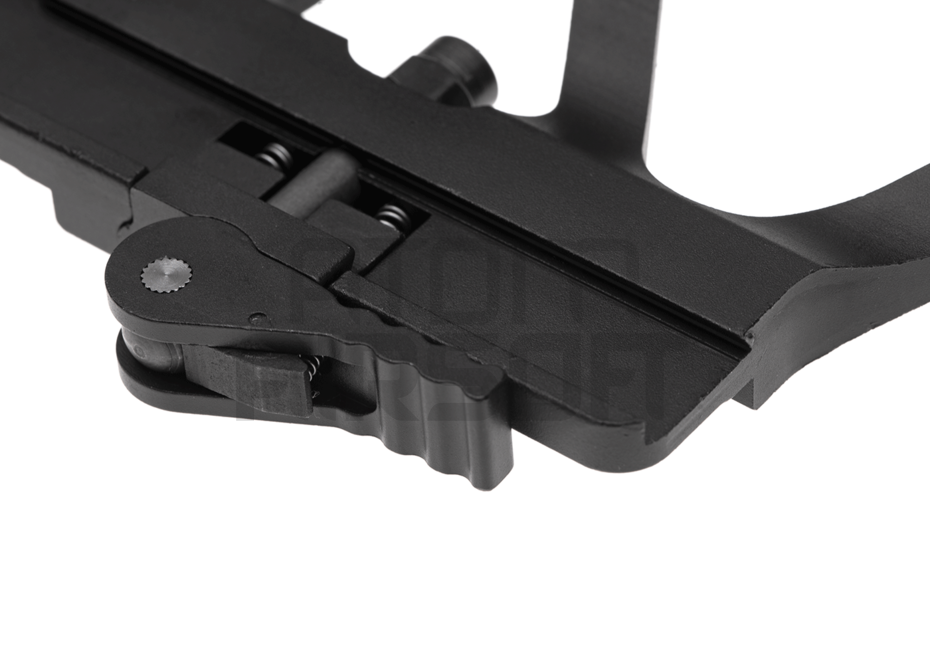AK sight rail with side wedge attachment