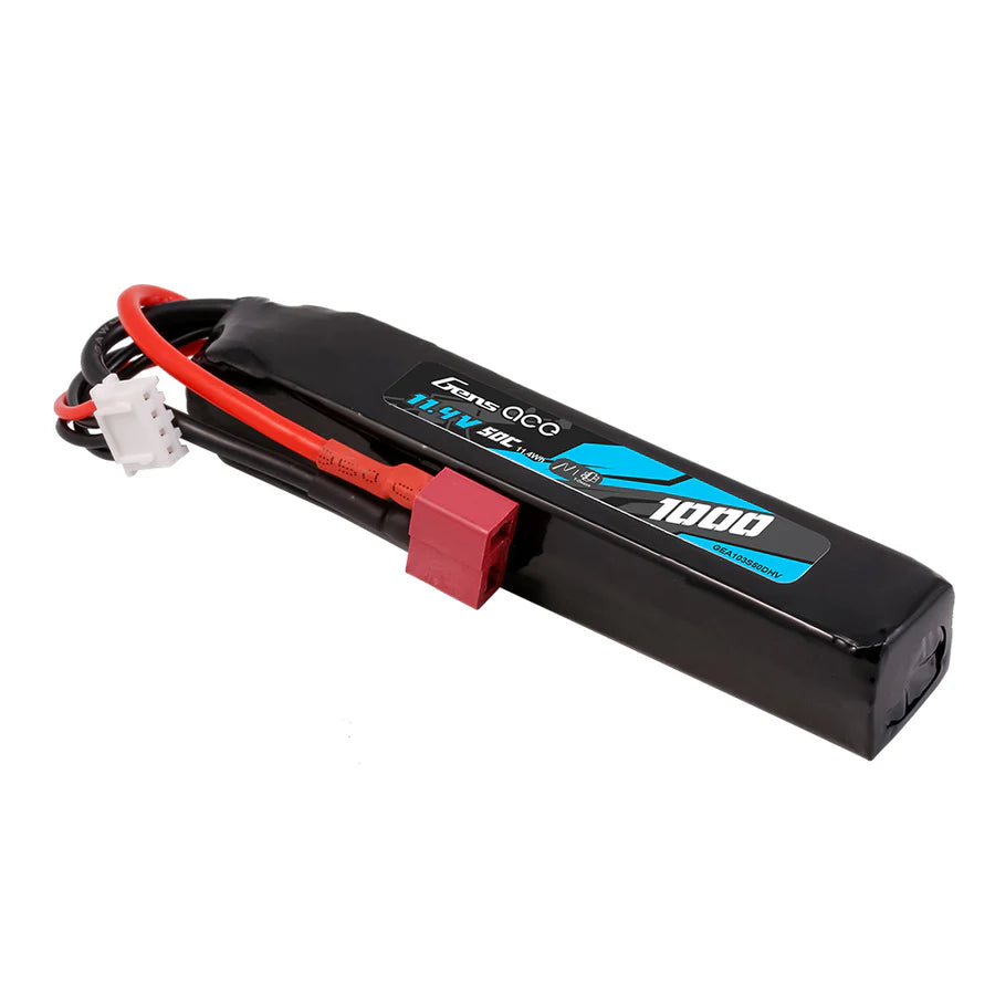 LiPo-akku 11,4V HV 1000mAh 3S/50C, T-plug/Deans