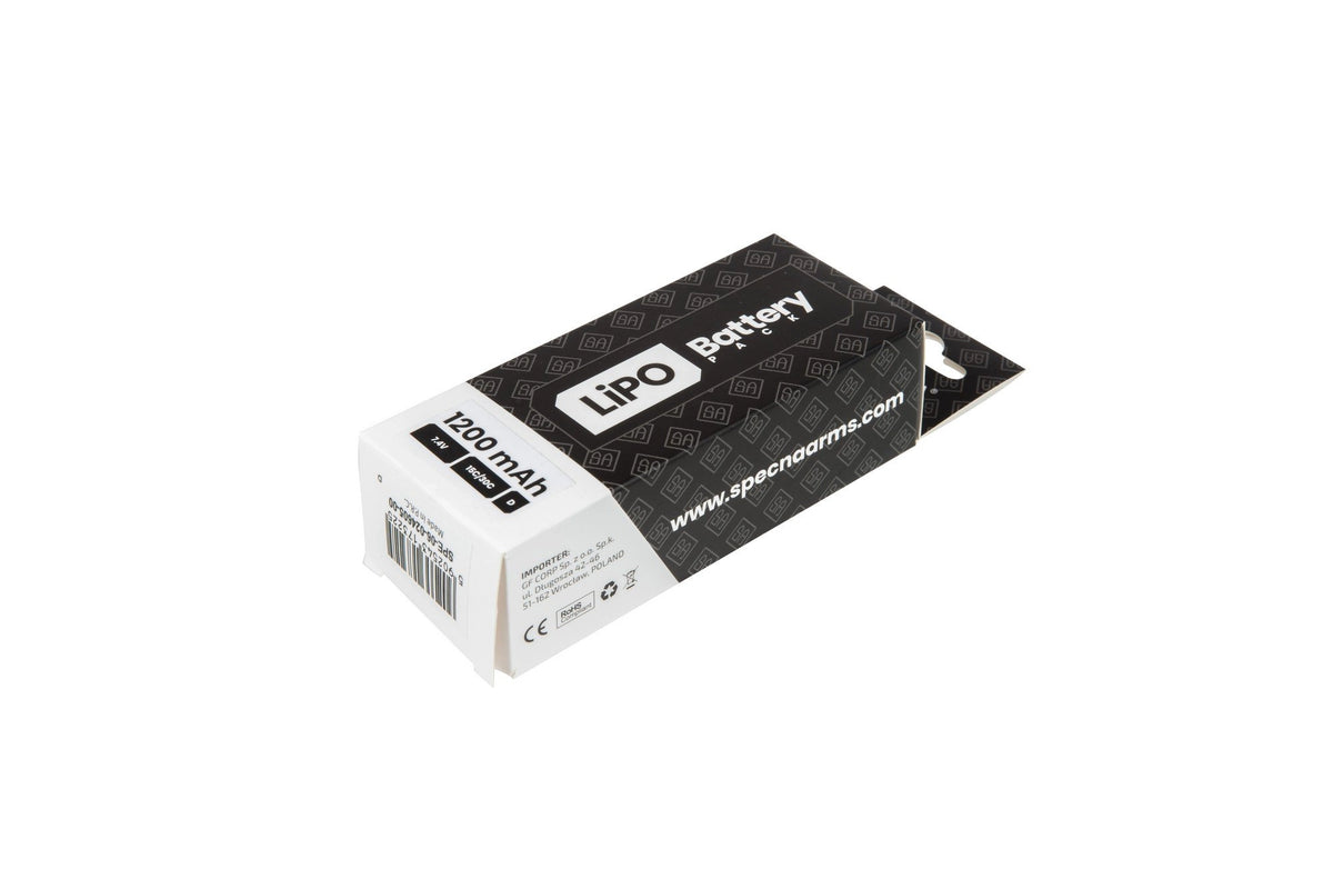 Specna Arms LiPo Battery 7.4V 1200mAh 15/30C, 2-Piece - T-Plug/Deans