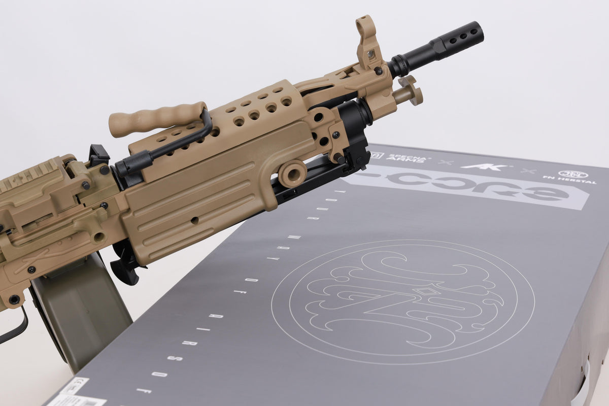 Specna Arms FN Herstal M249 PARA CORE konekivääri AEG - hiekka
