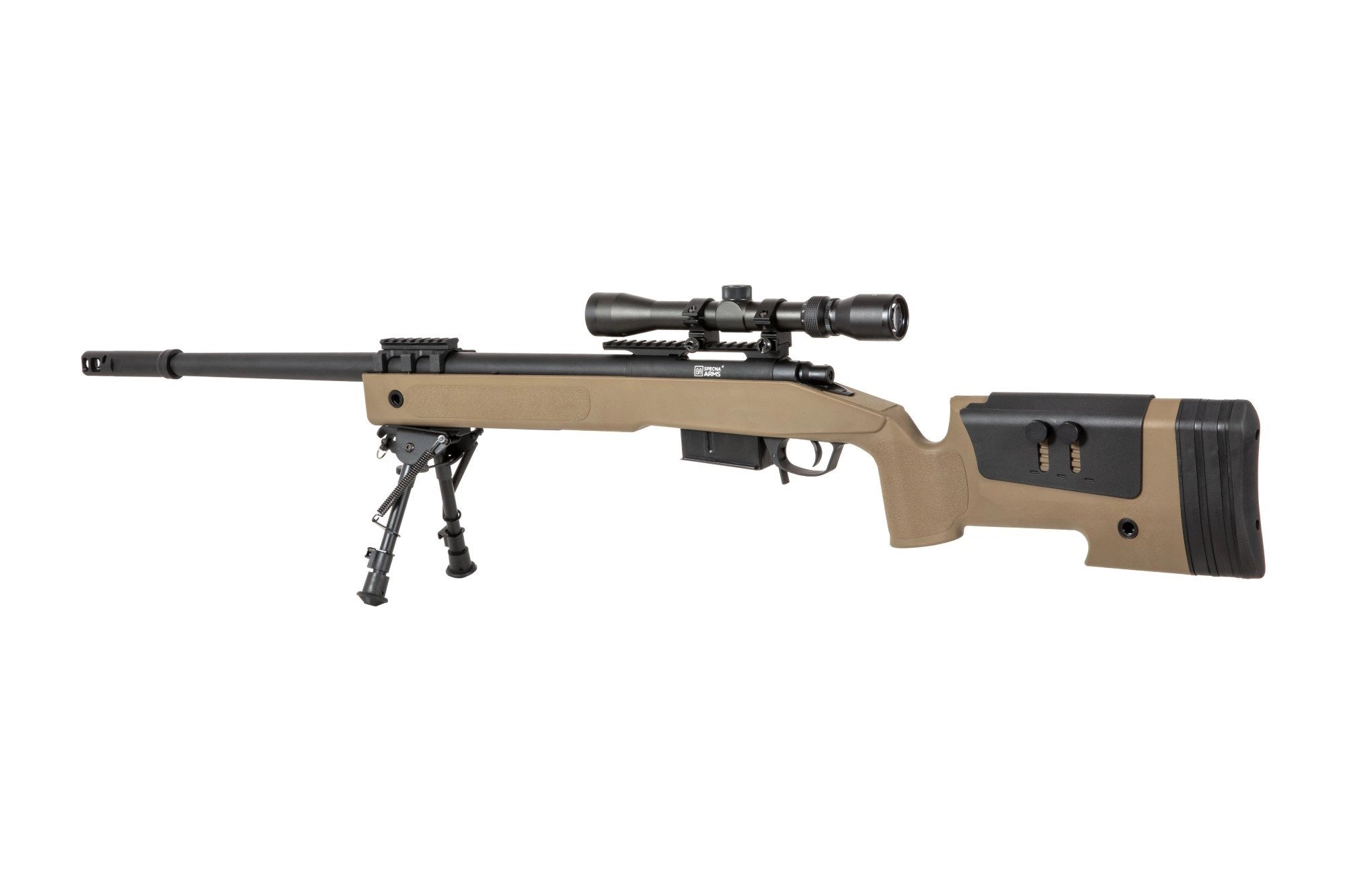 Specna Arms SA-S03 CORE™ High Velocity Sniper Rifle with Scope and Bipod - tan
