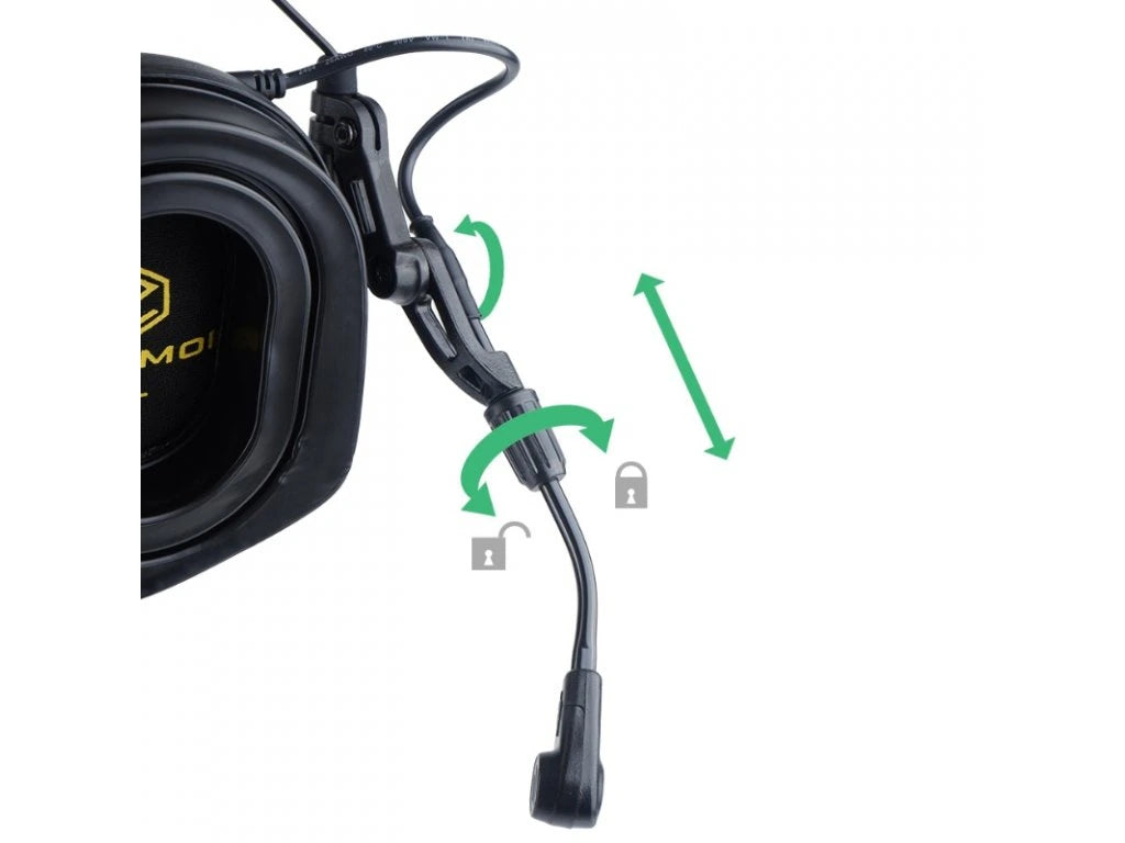 M32H PLUS aktiivikuulosuojaimet puhemikrofonilla ARC kypäräkiinnityksellä - musta