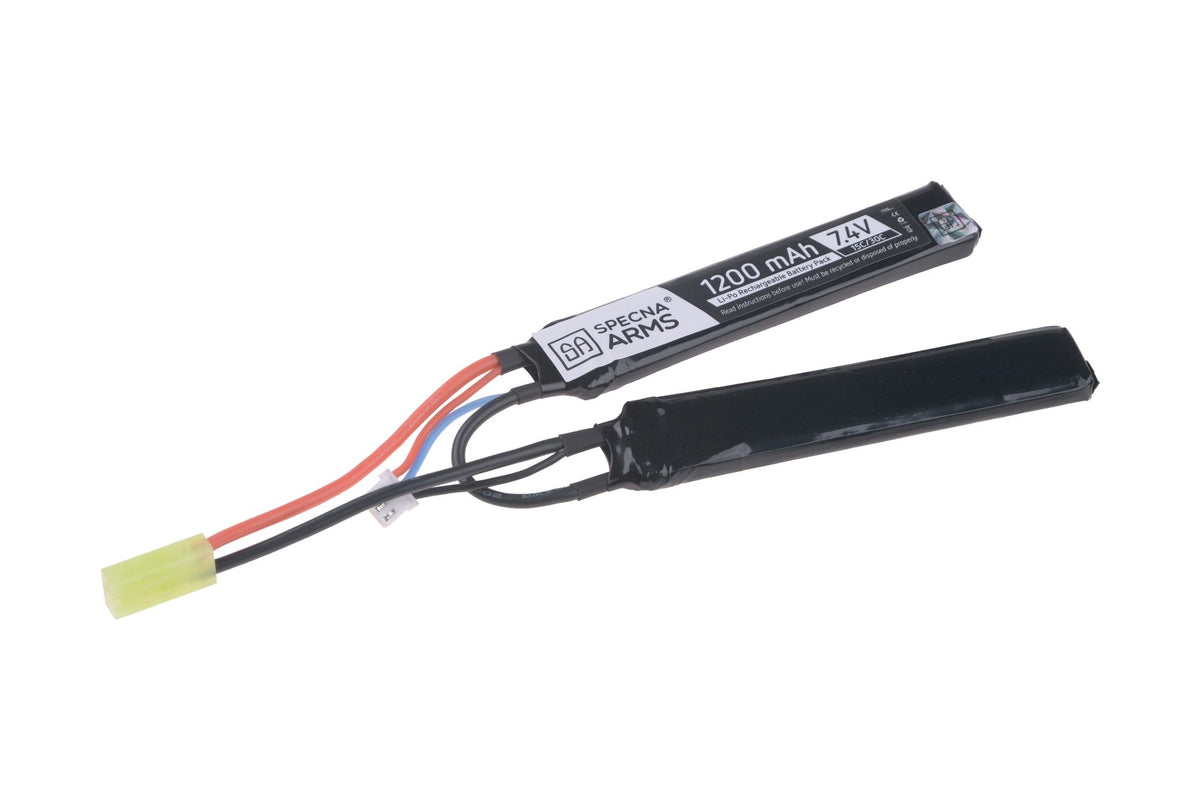 Specna Arms LiPo -akku 7,4 V 1200 mAh 15/30C, 2 kpl - Small Tamiya