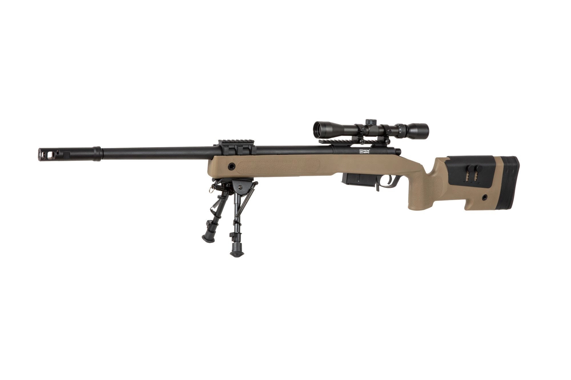 Specna Arms SA-S03 CORE™ High Velocity Sniper Rifle with Scope and Bipod - tan