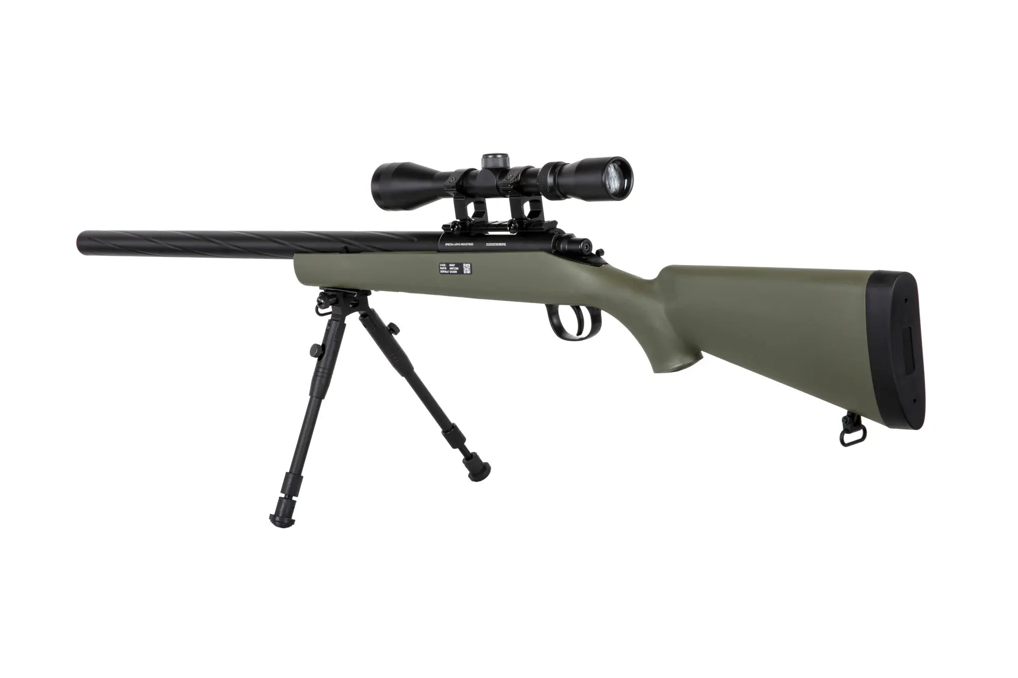 Specna Arms SA-S12 sniper airsoft rifle with scope and bipod - Olive