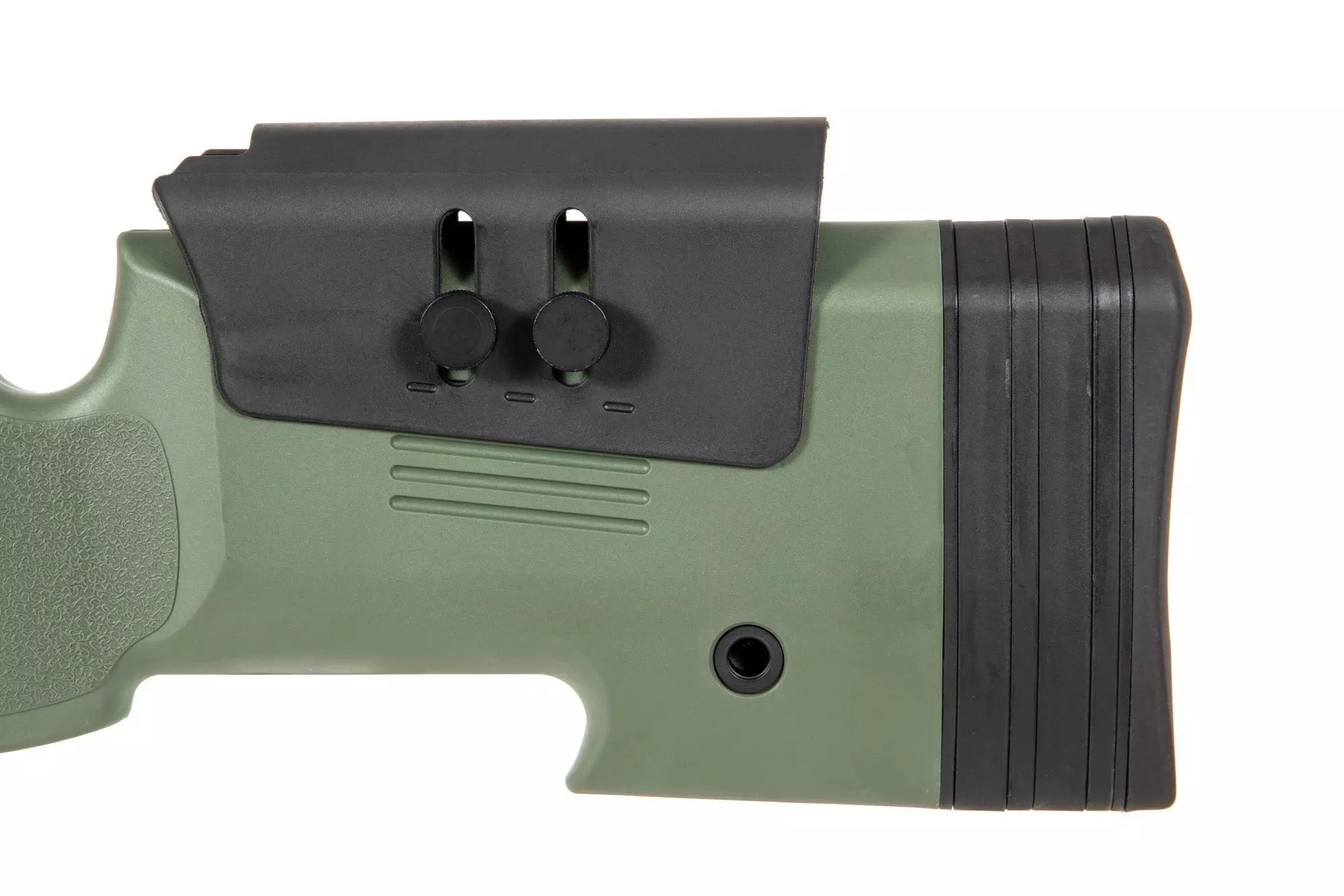 Specna Arms SA-S02 CORE™ High Velocity jousitoiminen tarkkuuskivääri kiikaritähtäimellä ja etujaloilla - oliivi