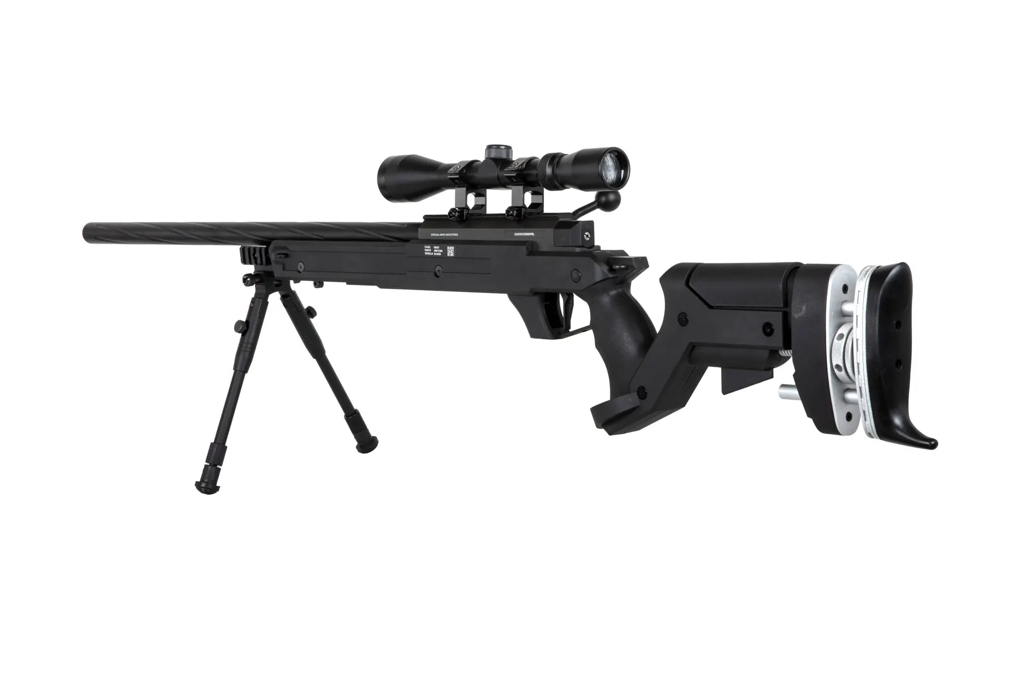 Specna Arms SA-S13 sniper airsoft rifle with scope and bipod - Black