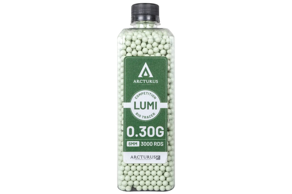 Arcturus RS® LUMI PLA TRACER Match Grade 0.30 g, 3000 kpl pullo - vihreä valojuovakuula
