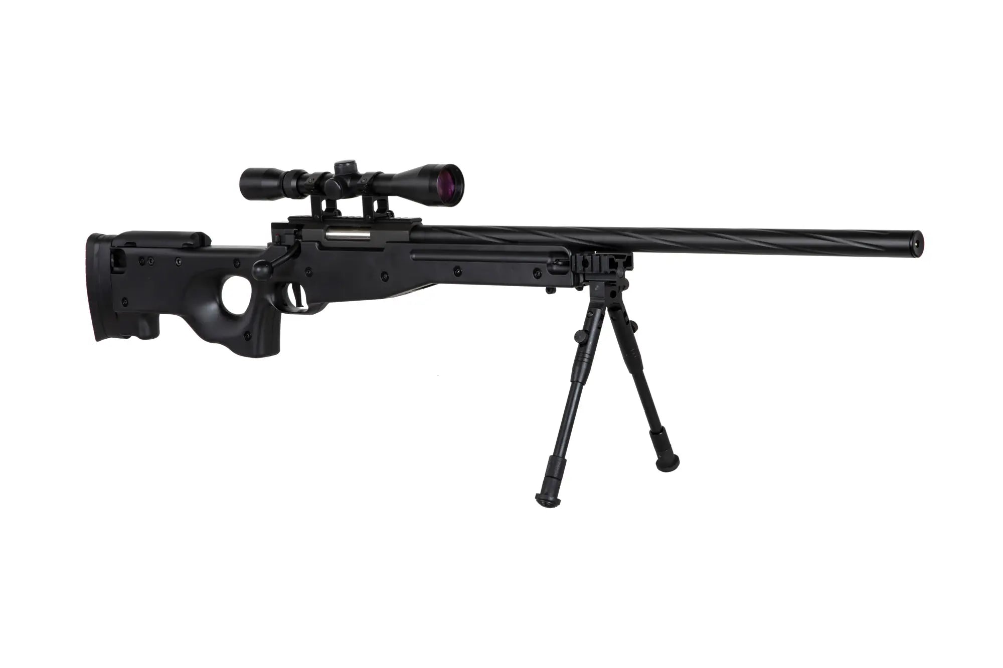 Specna Arms SA-S11 sniper airsoft rifle with scope and bipod - Black