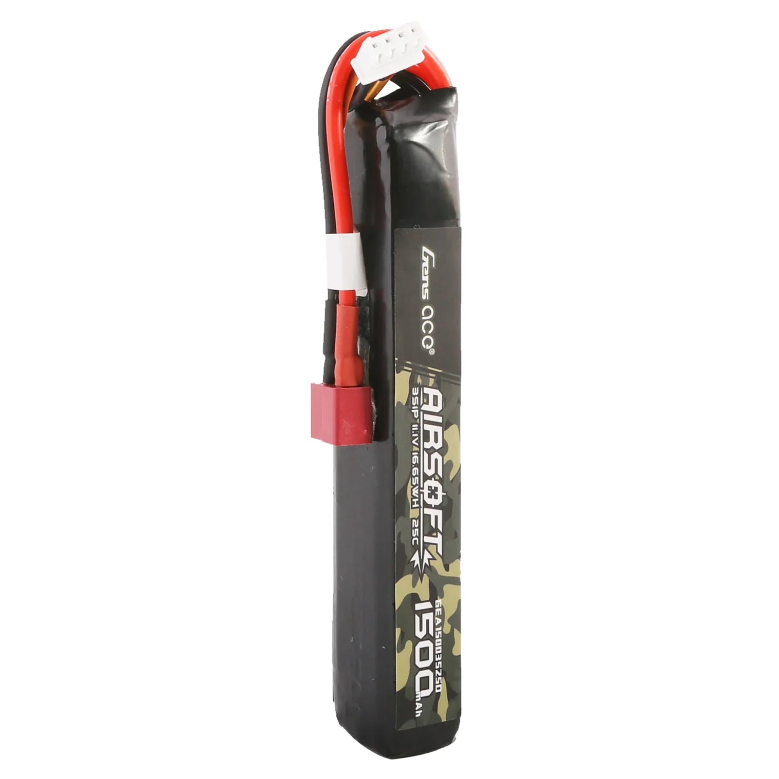 Gens Ace LiPo battery 11.1V 1500mAh 3S/25C, T-plug/Deans