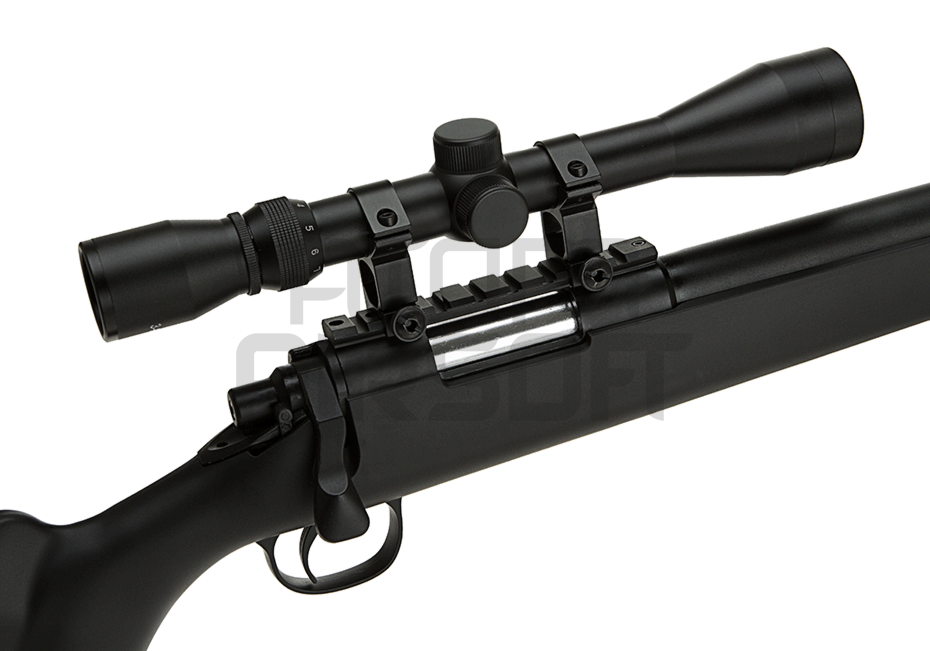 MB-02 tarkkuuskivääri kiikarilla ja etujaloilla