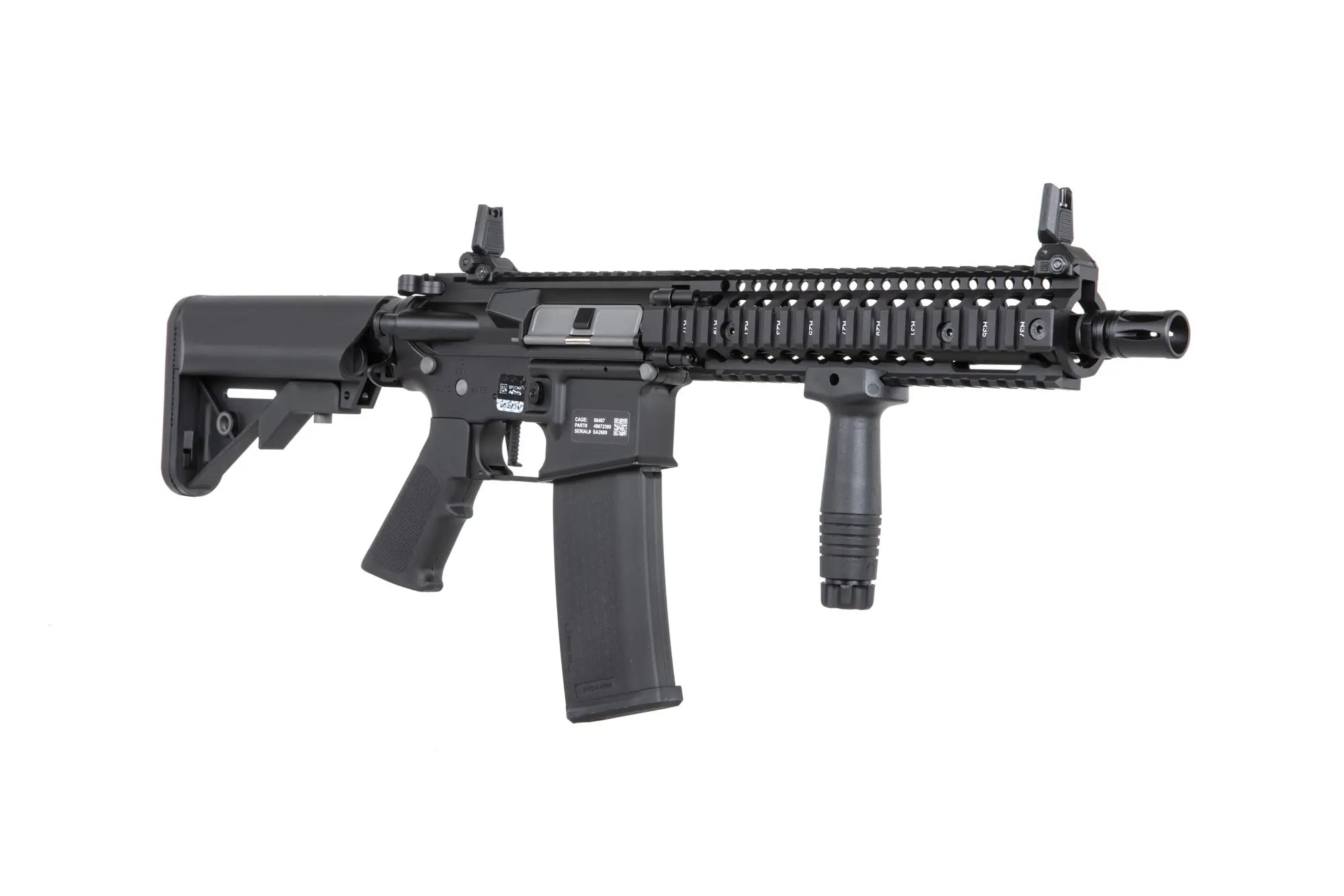 Daniel Defense® MK18 SA-P19 Prime™ HAL ETU harjattomalla moottorilla - musta